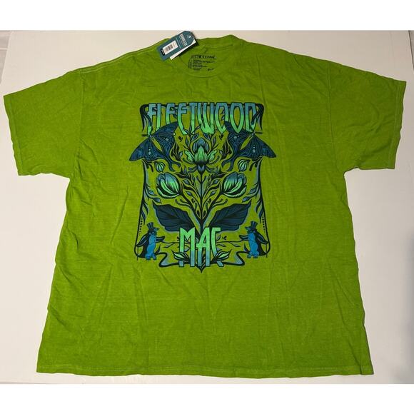 NWT Earthbound Trading Co. Fleetwood Mac Green Tee - Picture 1 of 6